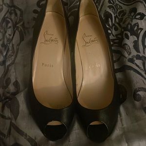 Christian Louboutin Leather Wedge